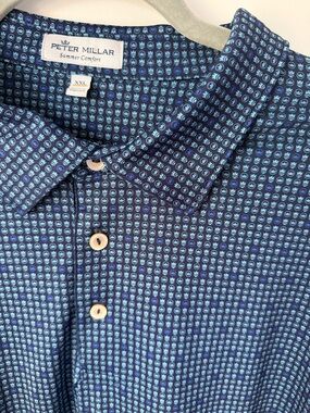 Peter Millar Men's Summer Comfort Logo Print Polo XXL